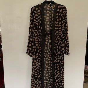 Spotted Chiffon Kimono